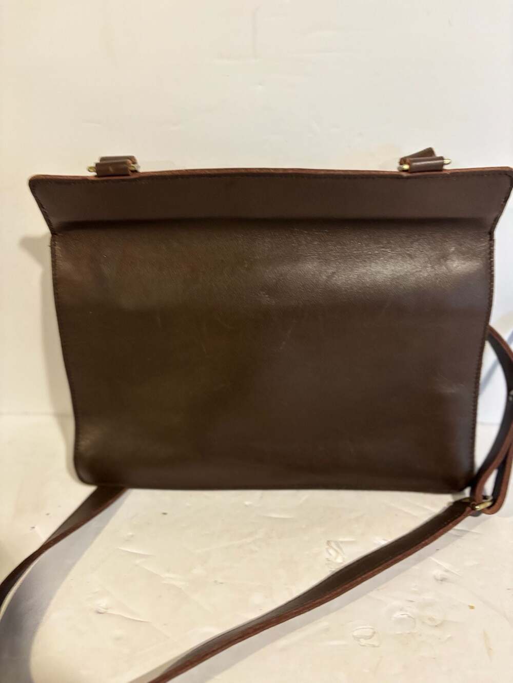 Bill Amberg London Brown Leather Satchel Messenger Bag - Picture 4 of 6